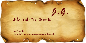 Jónás Gunda névjegykártya